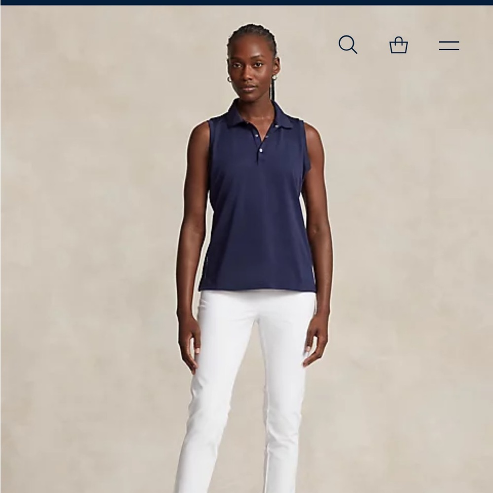 RLX Golf Sleeveless Piqué Polo Shirt Size M - Picture 5 of 7